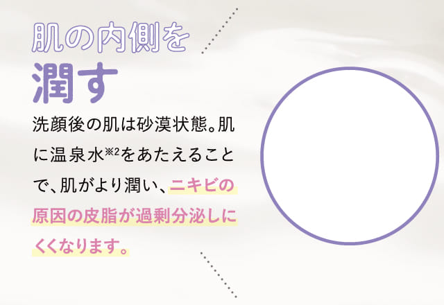 肌の内側を潤す